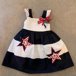 Fourth of July searsucker dress